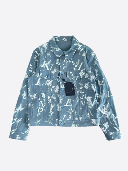 Louis Vuitton Blue & White LV Leaf Denim Jacket