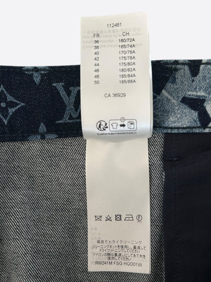 Louis Vuitton Blue Floral Monogram Jeans