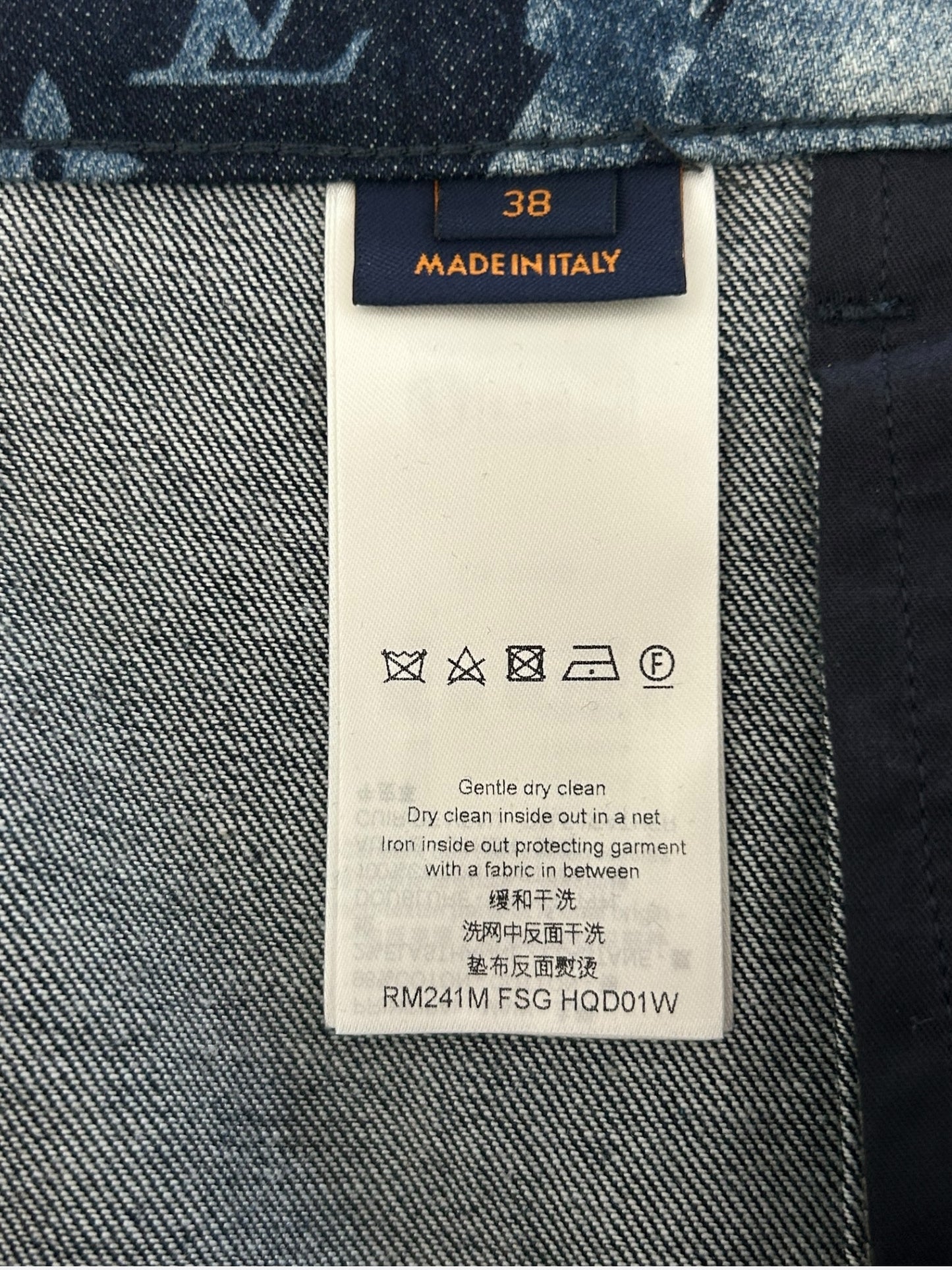 Louis Vuitton Blue Floral Monogram Jeans