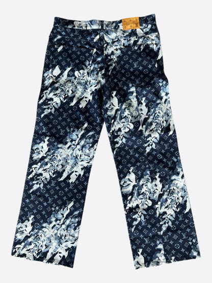 Louis Vuitton Blue Floral Monogram Jeans