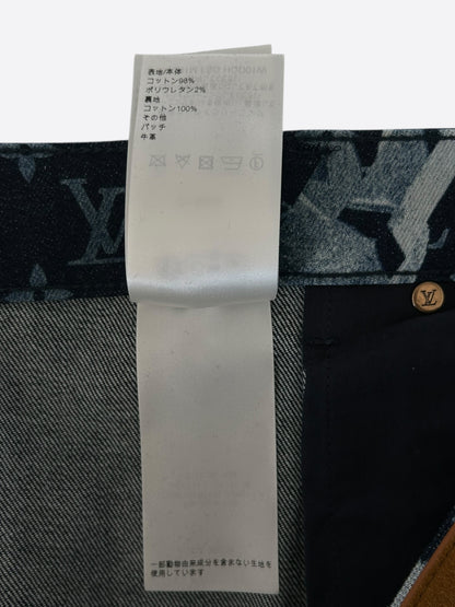 Louis Vuitton Blue Floral Monogram Jeans
