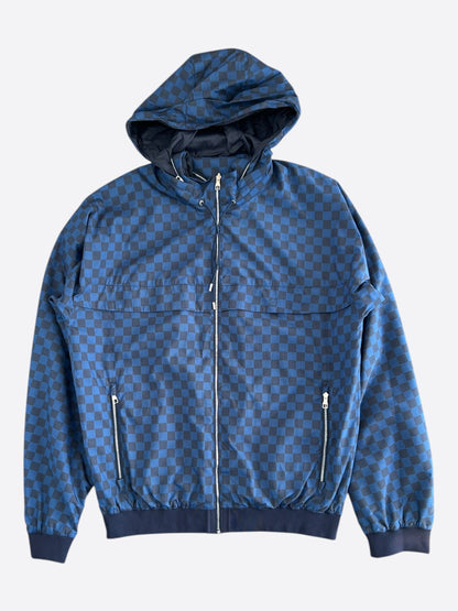 Louis Vuitton Black & Blue Damier Reversible Windbreaker