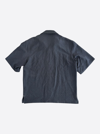 Louis Vuitton Black Mini Monogram Silk Button Up Shirt