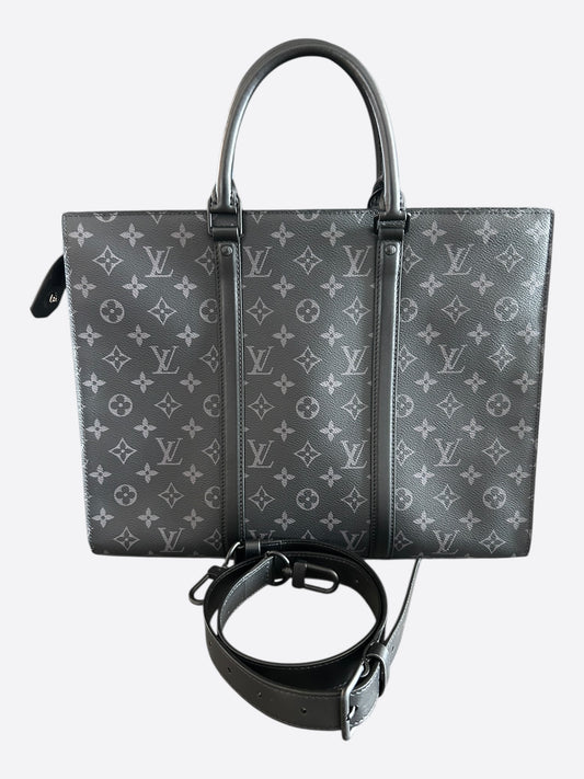 Louis Vuitton Black Monogram Eclipse Sac Plat 24H