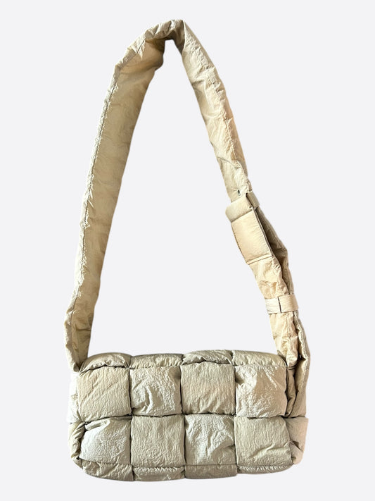 Bottega Veneta Beige Padded Tech Cassette Bag
