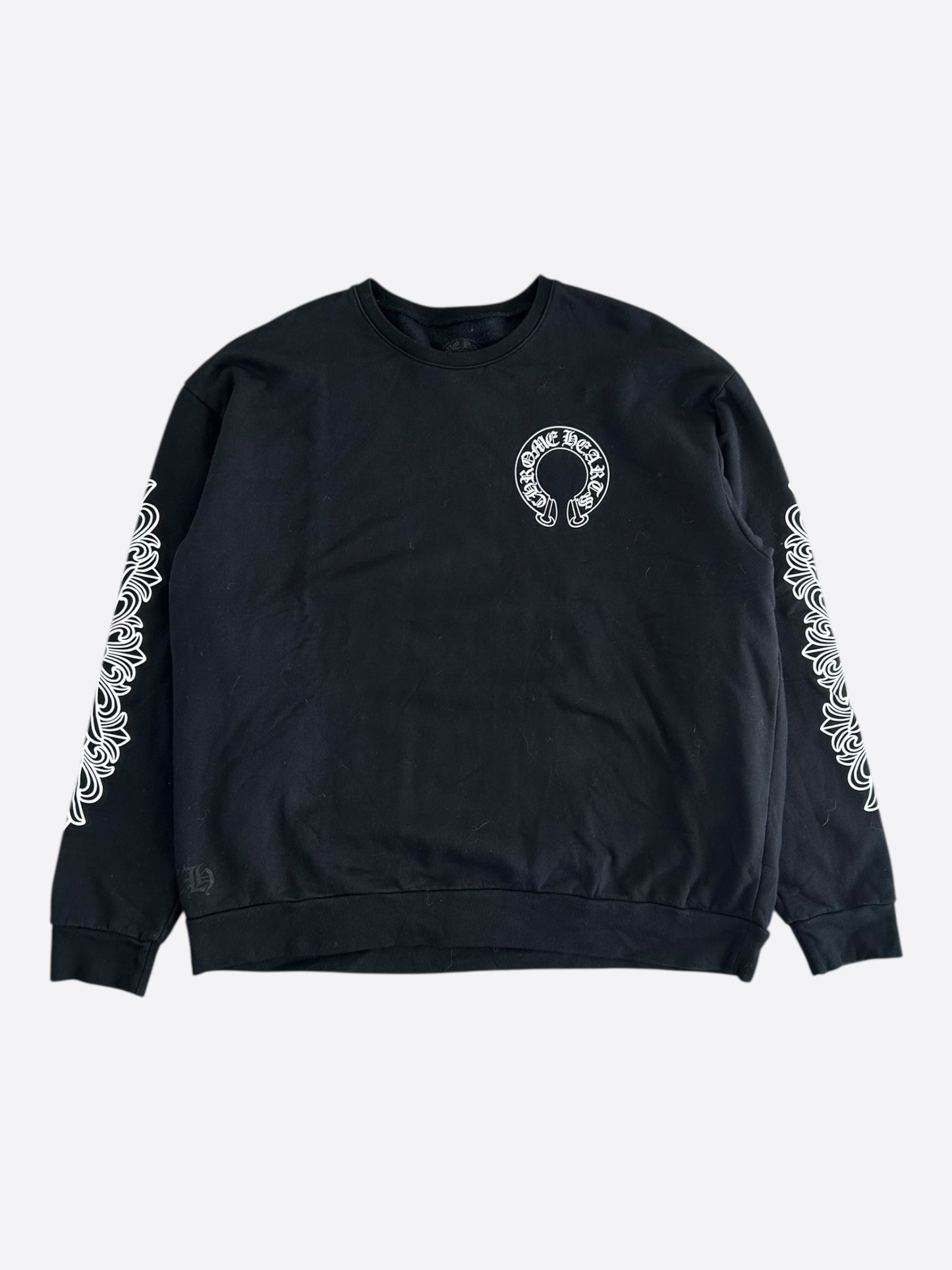 Chrome Hearts Black & White Horseshoe Logo Sweater