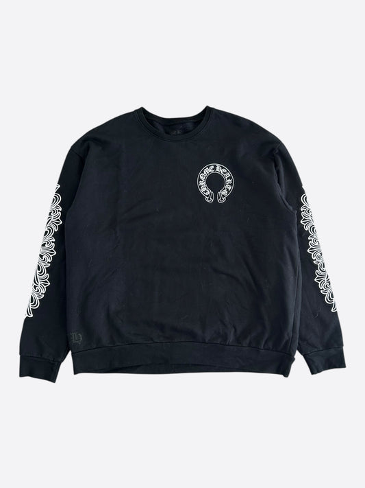 Chrome Hearts Black & White Horseshoe Logo Sweater