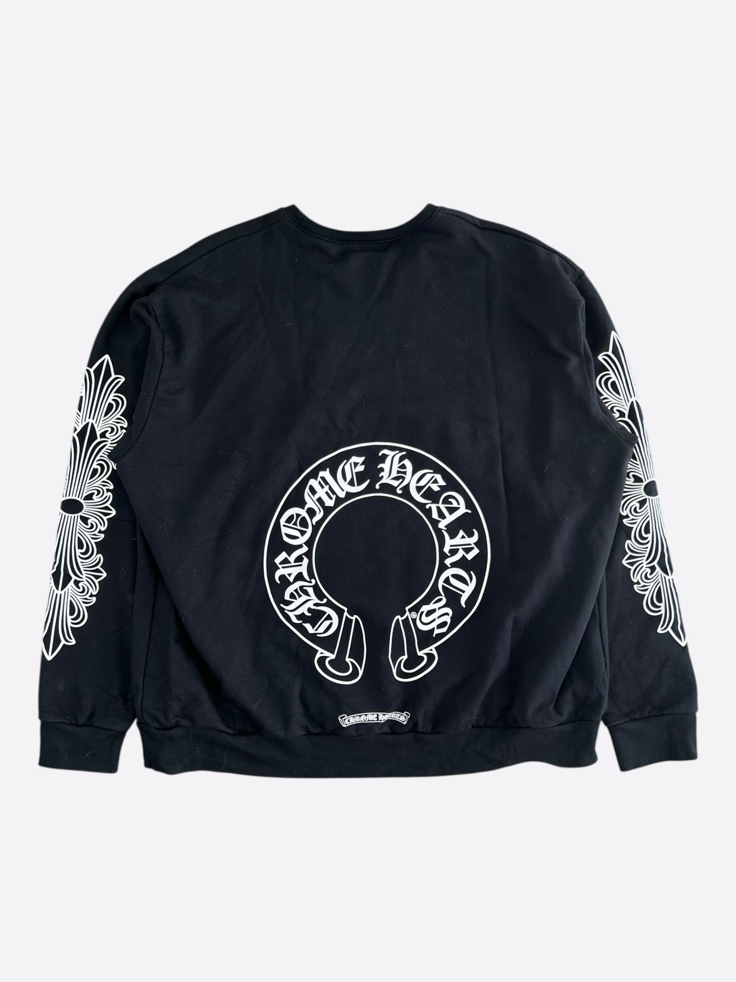 Chrome Hearts Black & White Horseshoe Logo Sweater