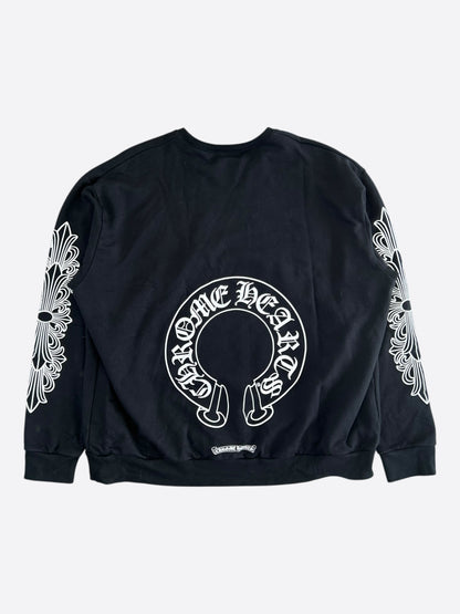 Chrome Hearts Black & White Horseshoe Logo Sweater