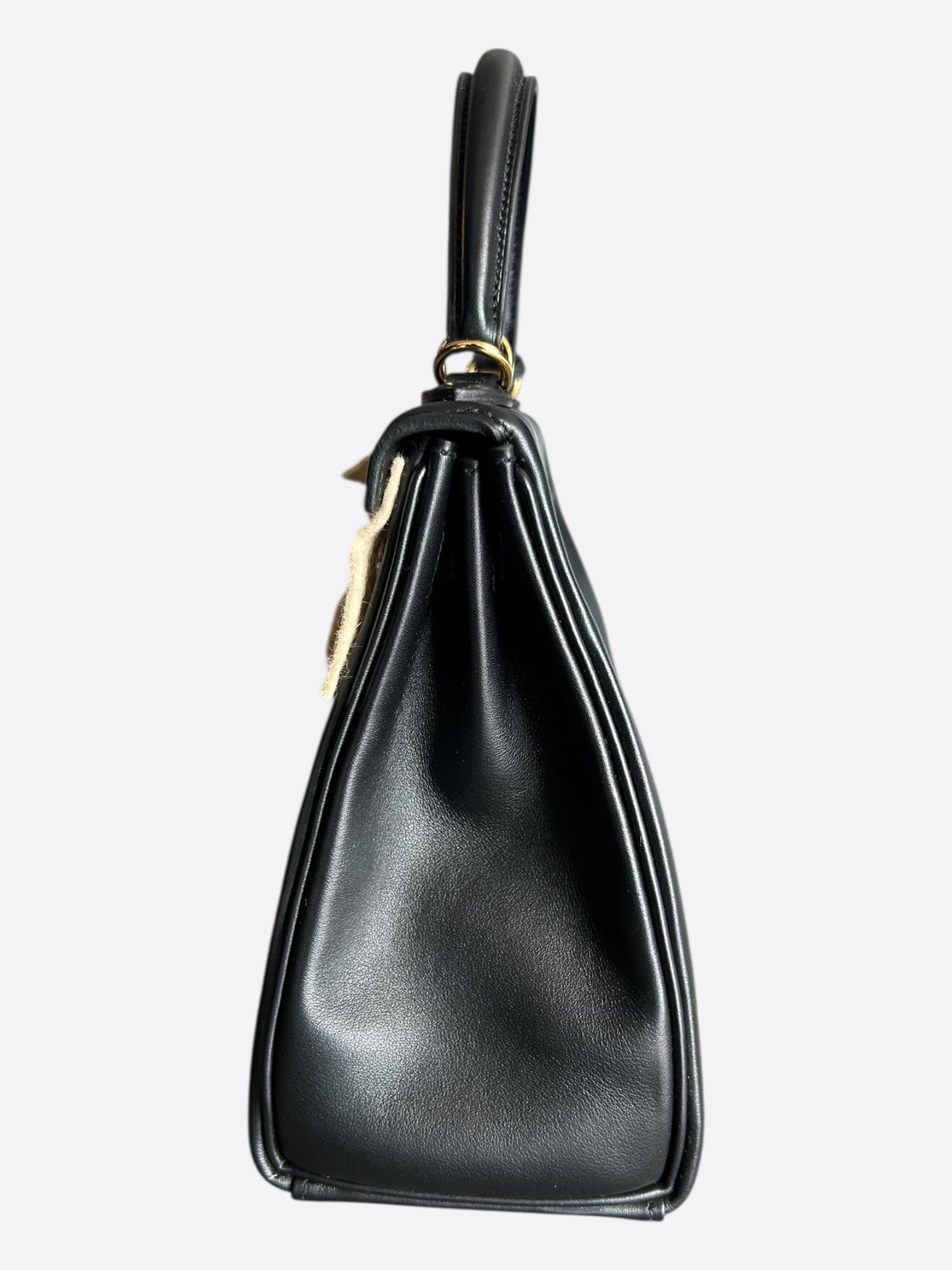 Hermes Black Swift & Gold Hardware Kelly 25
