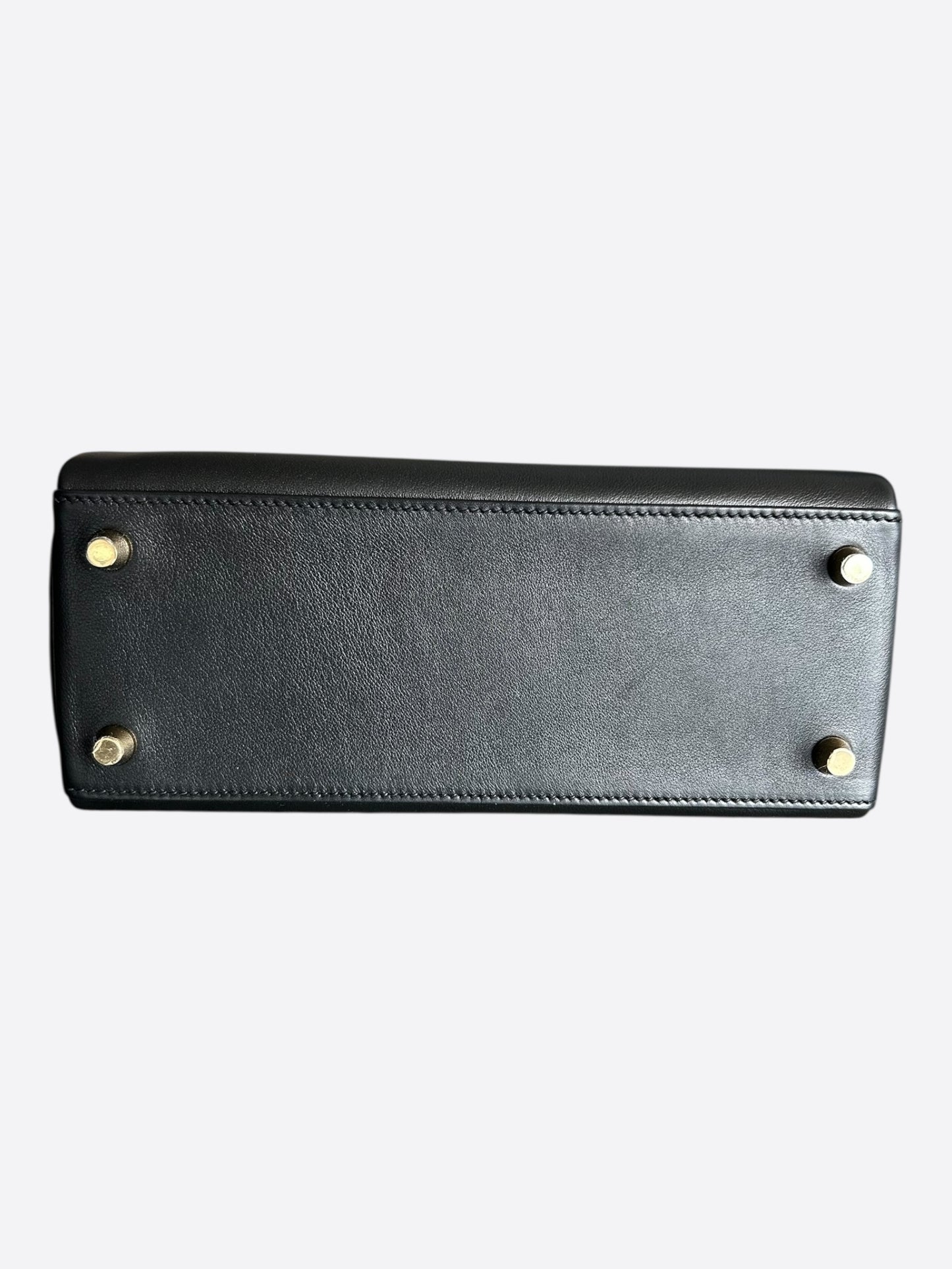Hermes Black Swift & Gold Hardware Kelly 25