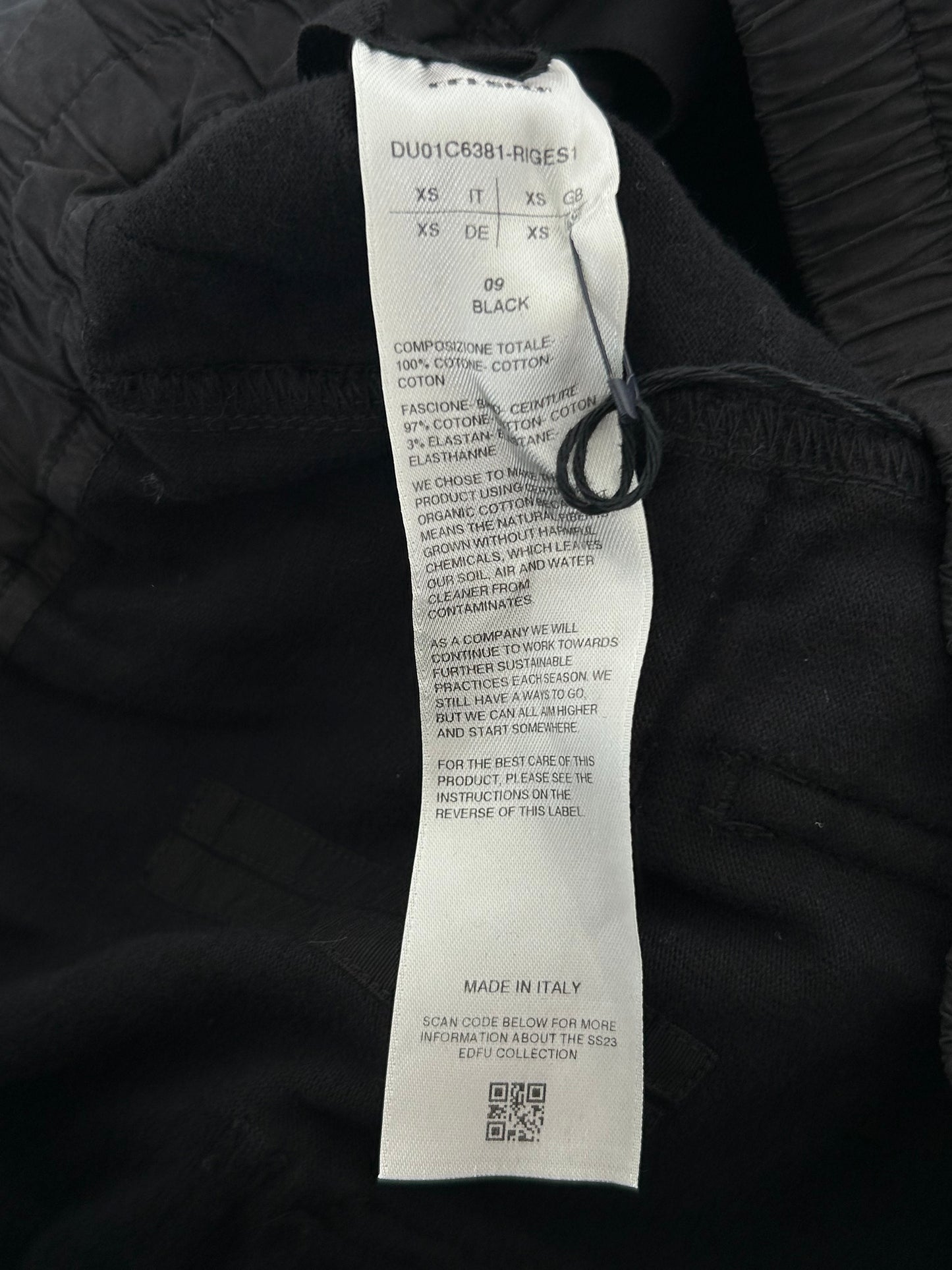 Rick Owens Black Gimp Pod Shorts