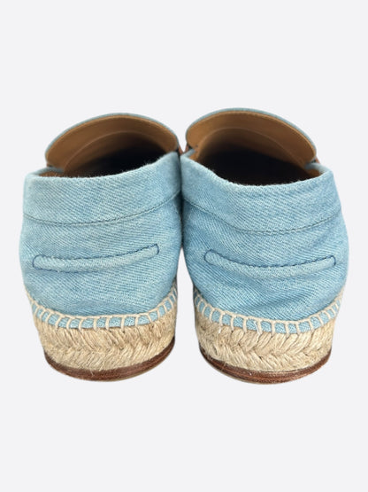 Hermes Blue & Brown Trip Espadrilles