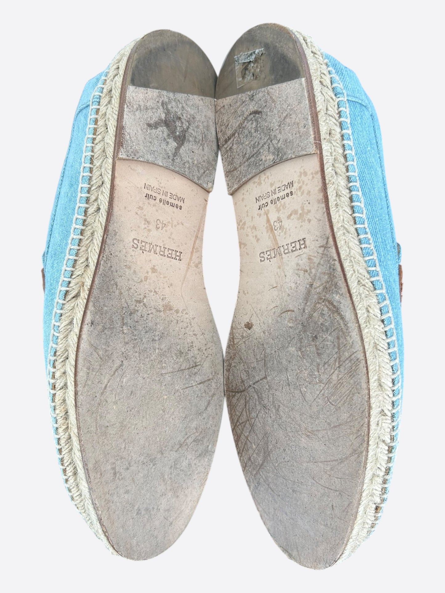 Hermes Blue & Brown Trip Espadrilles