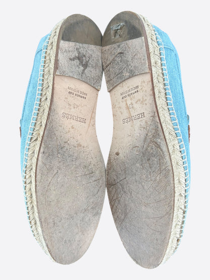 Hermes Blue & Brown Trip Espadrilles