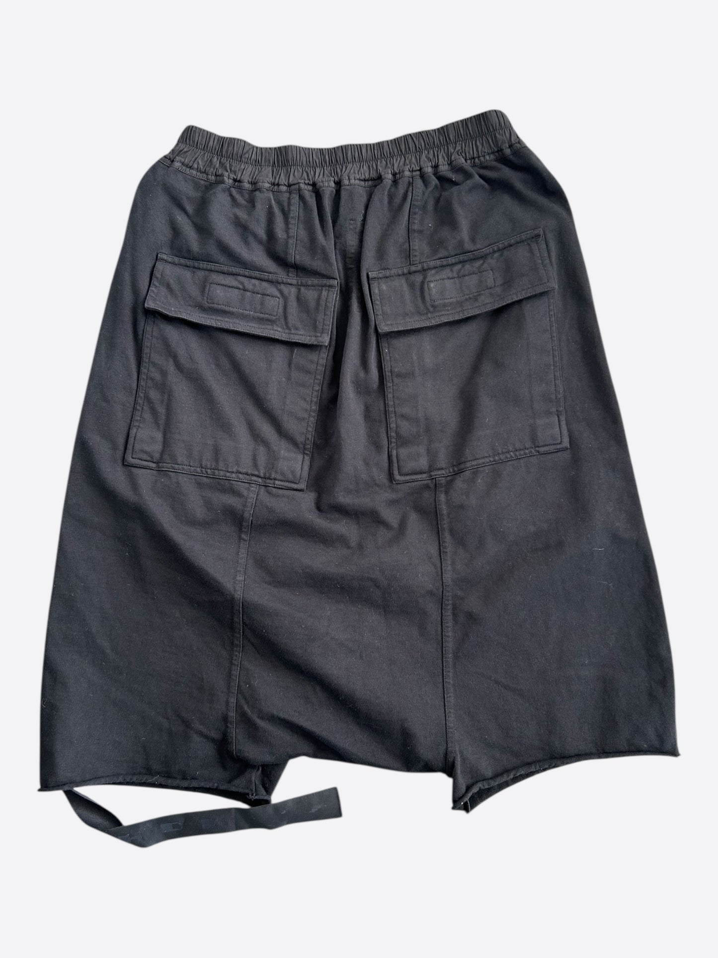 Rick Owens Black Gimp Pod Shorts