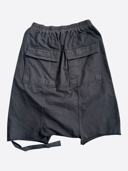 Rick Owens Black Gimp Pod Shorts