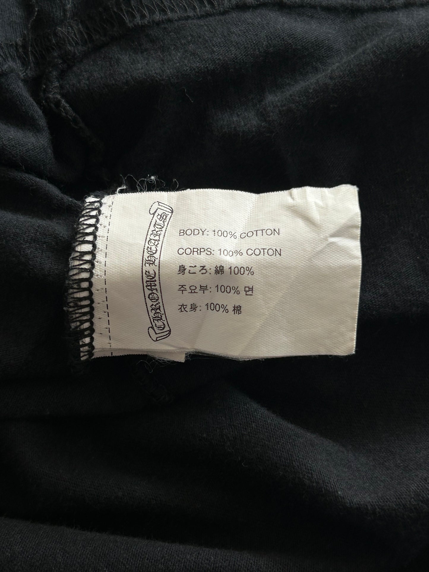 Chrome Hearts Black & White USA Triple Cross Logo T-Shirt