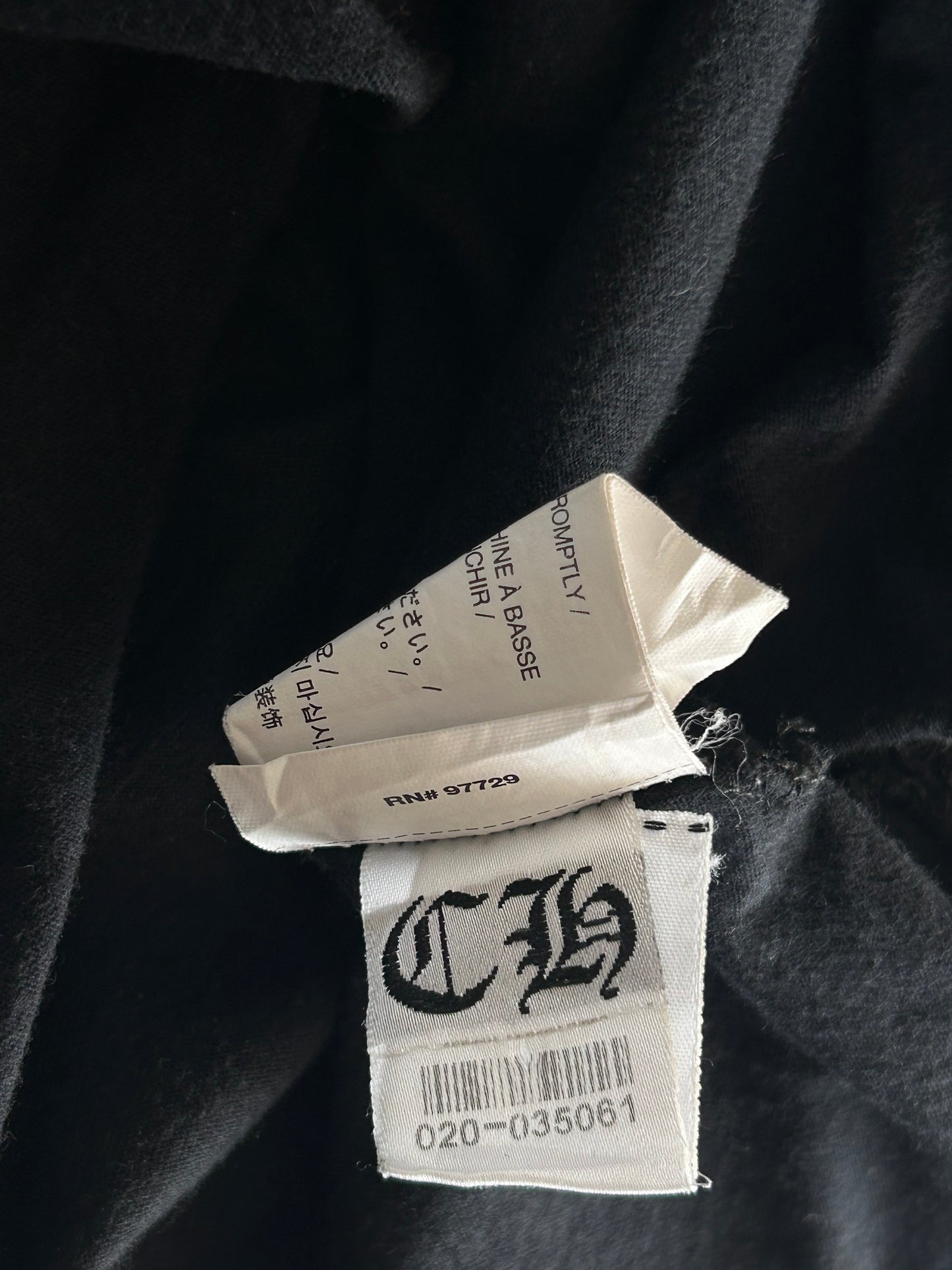Chrome Hearts Black & White USA Triple Cross Logo T-Shirt