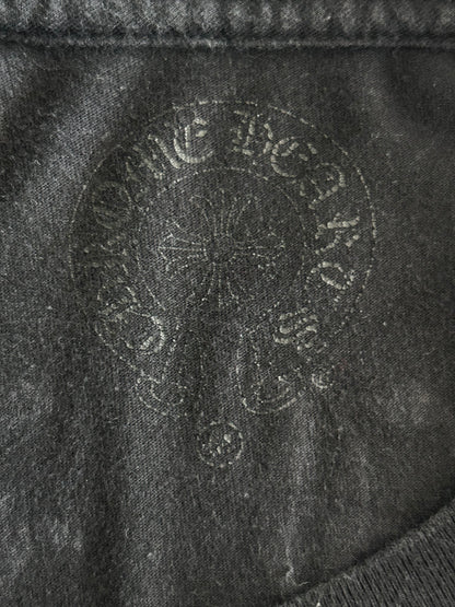 Chrome Hearts Black & White Malibu Cross Logo T-Shirt