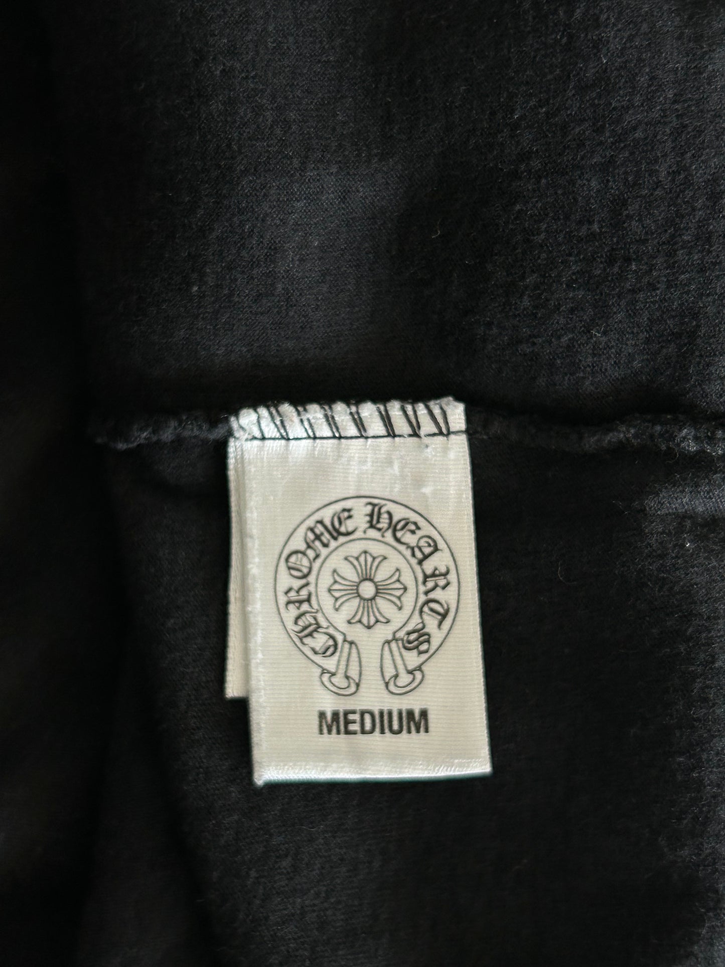 Chrome Hearts Black & White Malibu Cross Logo T-Shirt