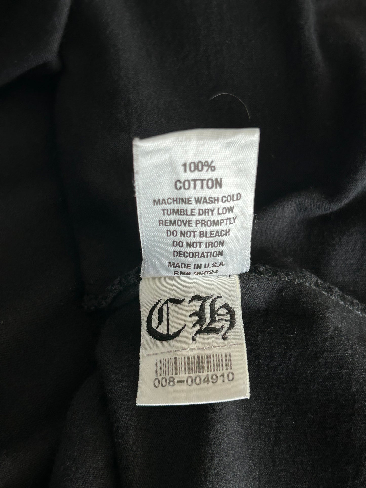 Chrome Hearts Black & White Malibu Cross Logo T-Shirt