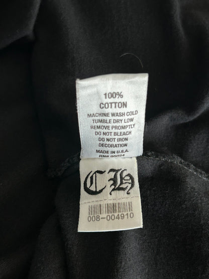 Chrome Hearts Black & White Malibu Cross Logo T-Shirt