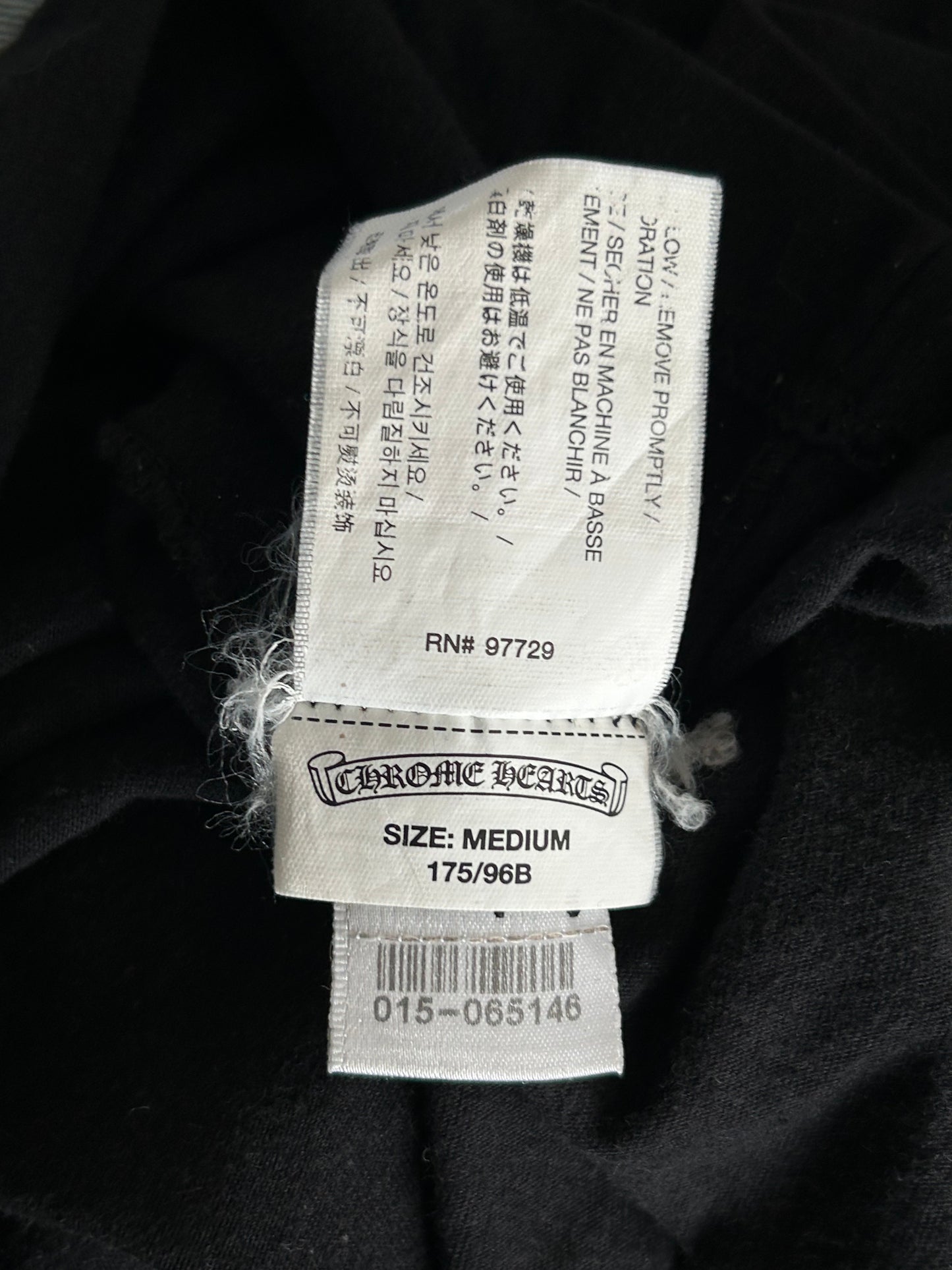 Chrome Hearts Black & White Los Angeles Exclusive Cross Logo T-Shirt