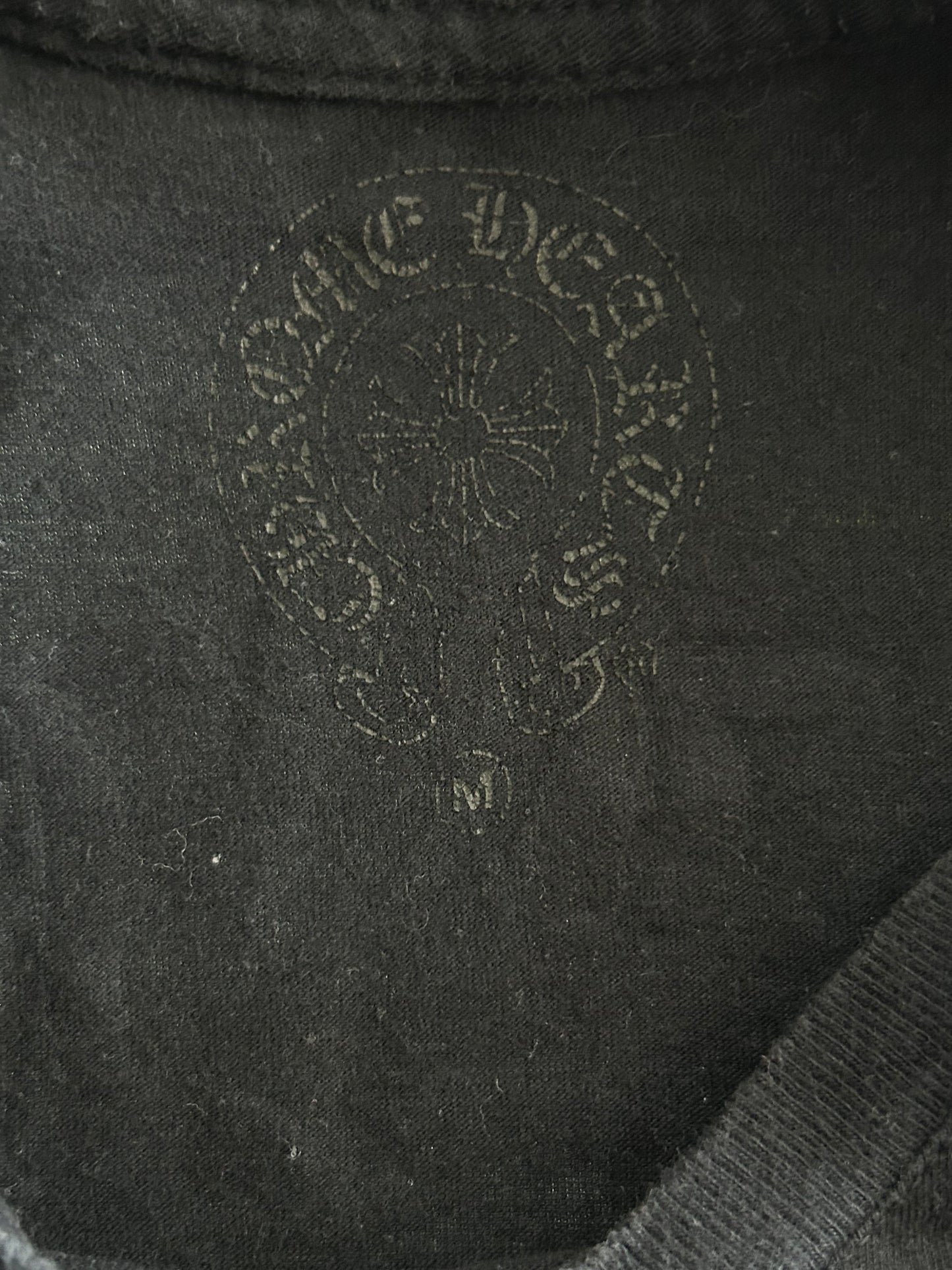Chrome Hearts Black & White Malibu Cross Logo T-Shirt