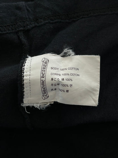 Chrome Hearts Black & White Malibu Cross Logo T-Shirt