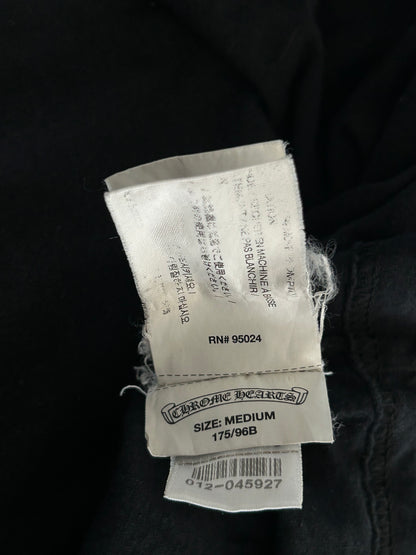 Chrome Hearts Black & White Malibu Cross Logo T-Shirt