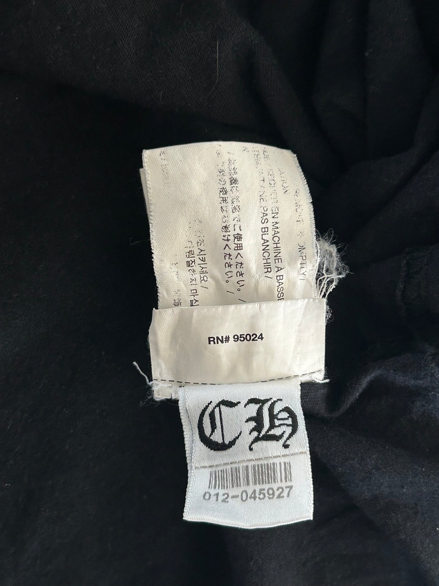 Chrome Hearts Black & White Malibu Cross Logo T-Shirt