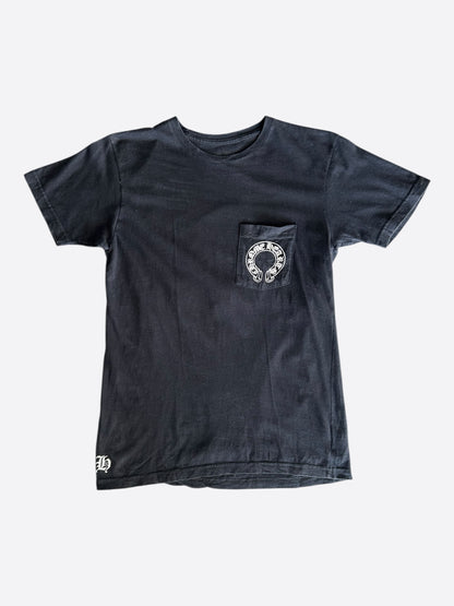 Chrome Hearts Black & White Malibu Cross Logo T-Shirt