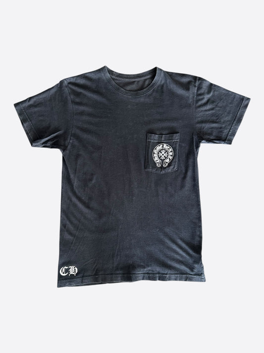 Chrome Hearts Black & White Los Angeles Horseshoe Logo T-Shirt