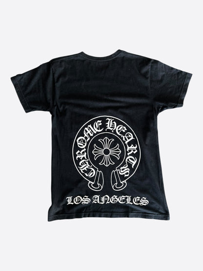 Chrome Hearts Black & White Los Angeles Horseshoe Logo T-Shirt