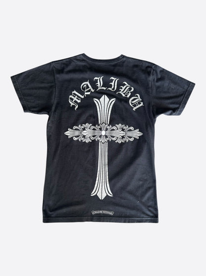 Chrome Hearts Black & White Malibu Cross Logo T-Shirt