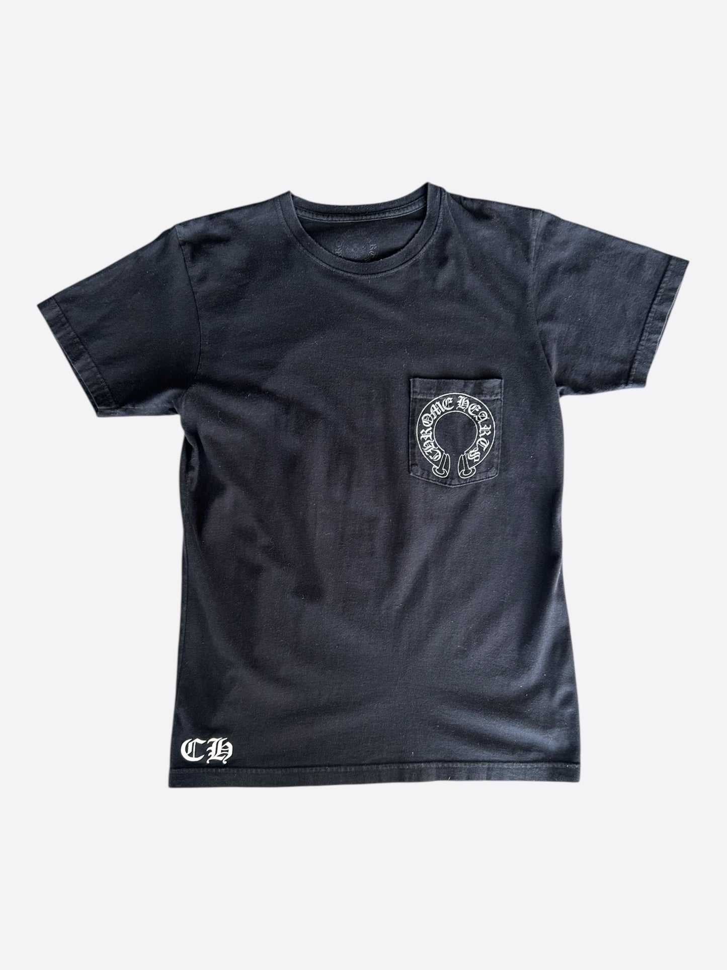 Chrome Hearts Black & White Malibu Cross Logo T-Shirt