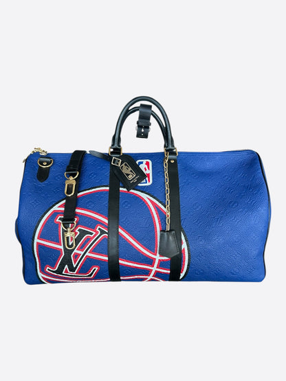 Louis Vuitton NBA Blue Taurillon Monogram Keepall 55