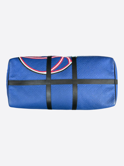 Louis Vuitton NBA Blue Taurillon Monogram Keepall 55