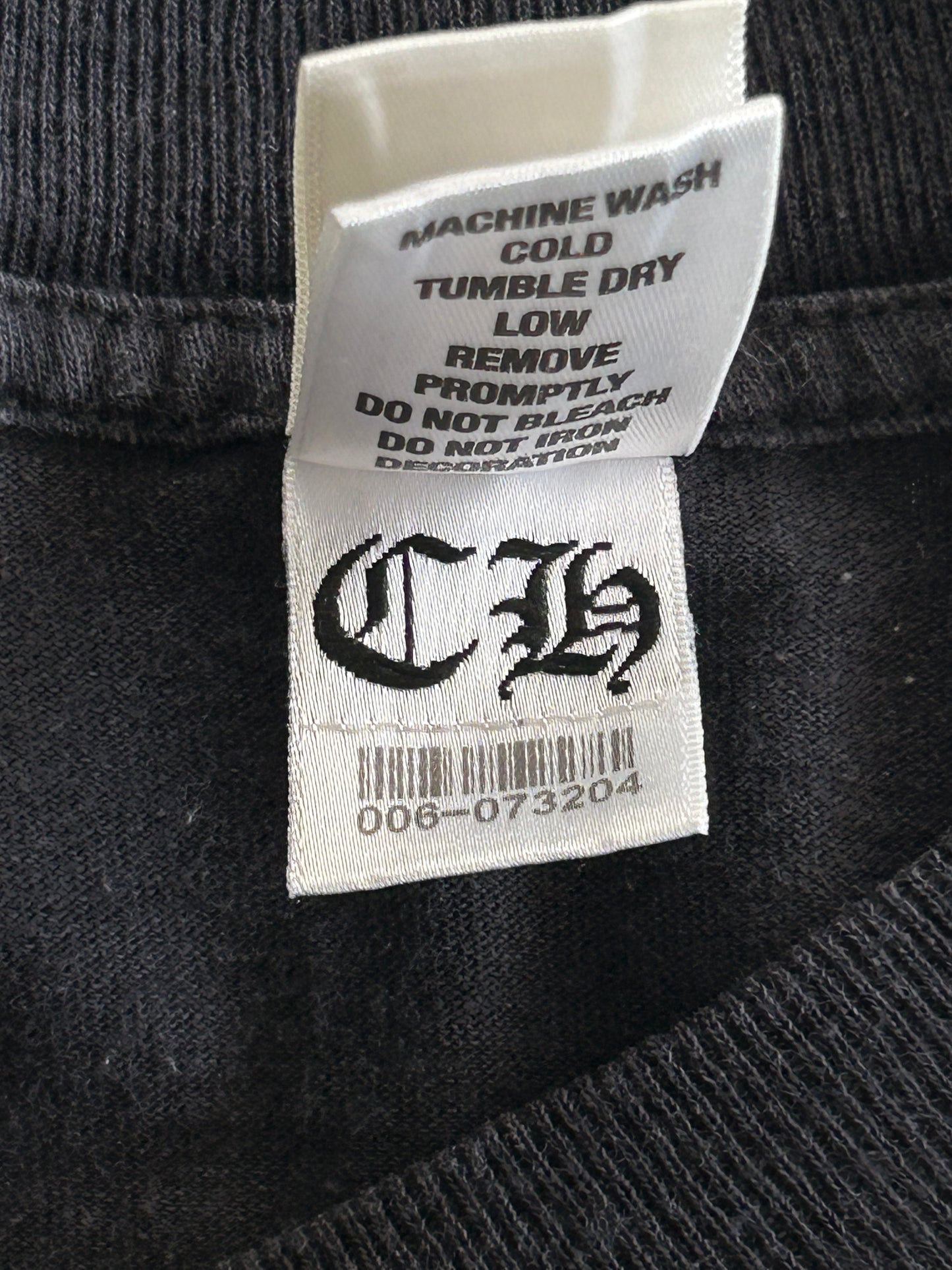 Chrome Hearts Black & White Horseshoe Cross Logo T-Shirt