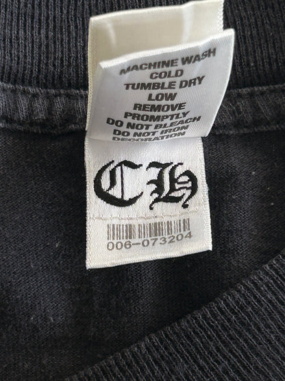 Chrome Hearts Black & White Horseshoe Cross Logo T-Shirt