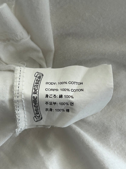 Chrome Hearts White & Black Malibu Cross Logo T-Shirt
