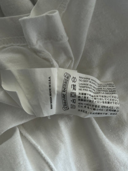 Chrome Hearts White & Black Malibu Cross Logo T-Shirt