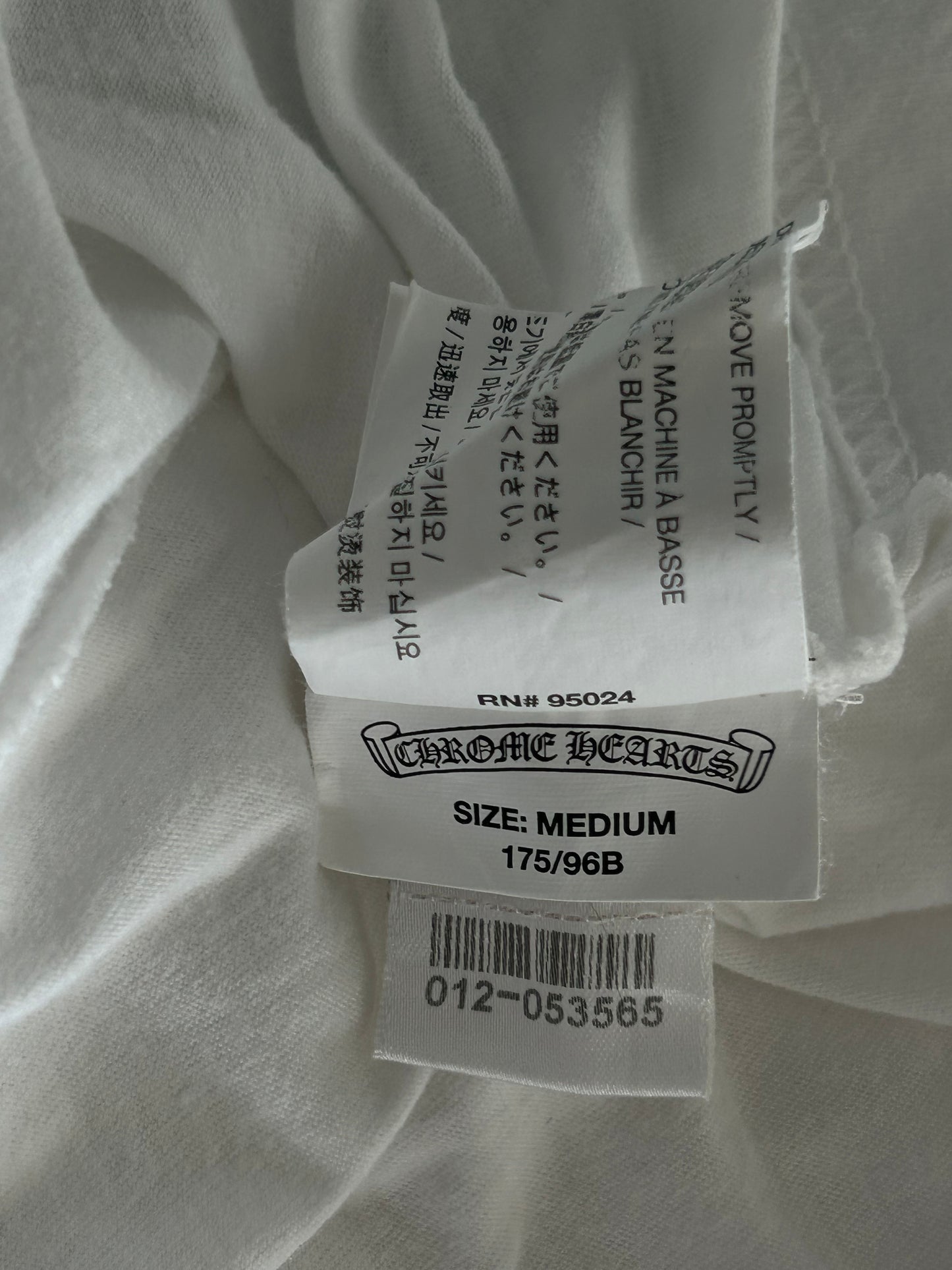 Chrome Hearts White & Black Malibu Cross Logo T-Shirt