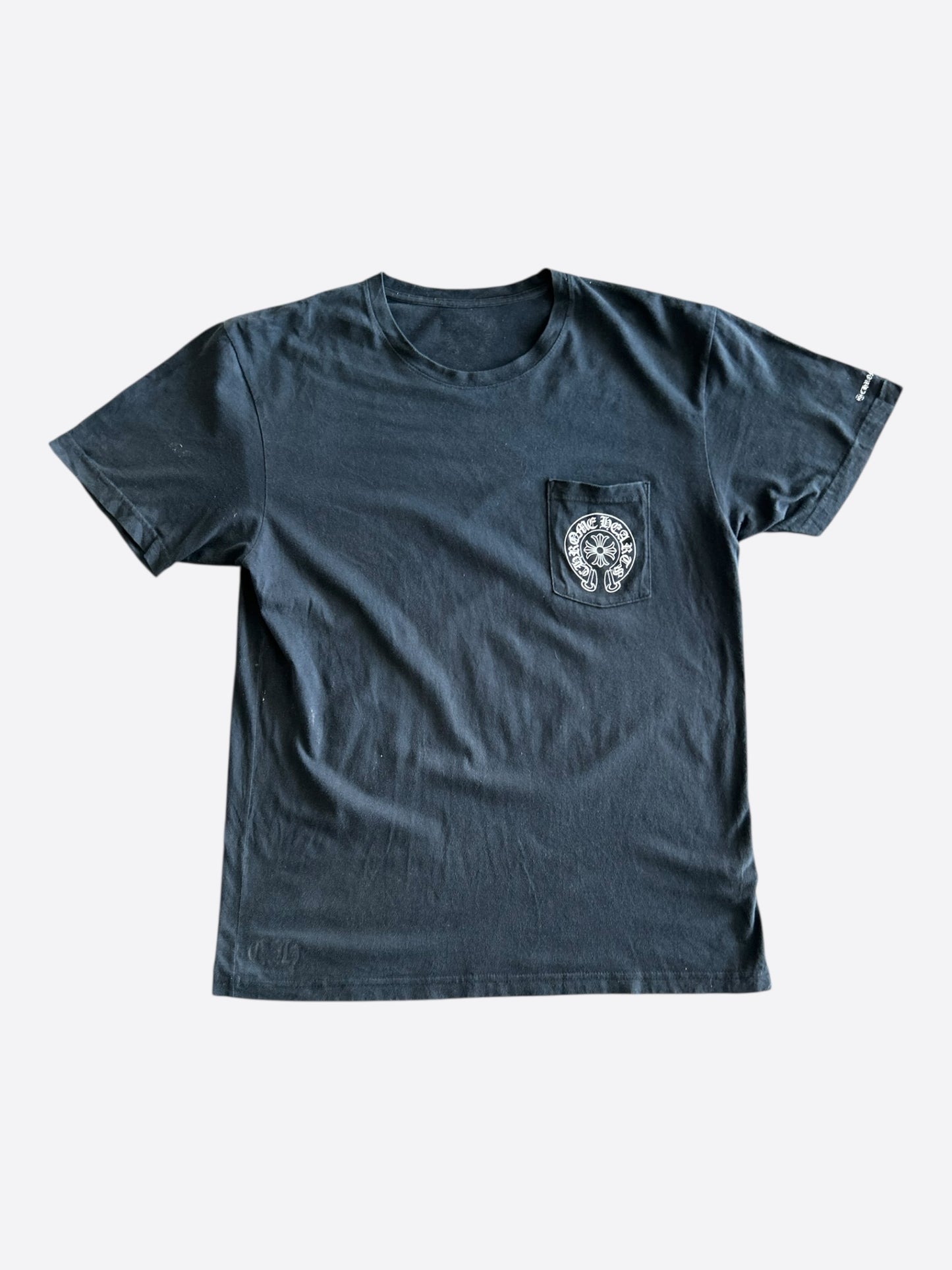Chrome Hearts Black & White Horseshoe Logo T-Shirt