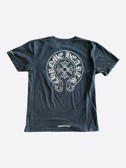 Chrome Hearts Black & White Horseshoe Logo T-Shirt