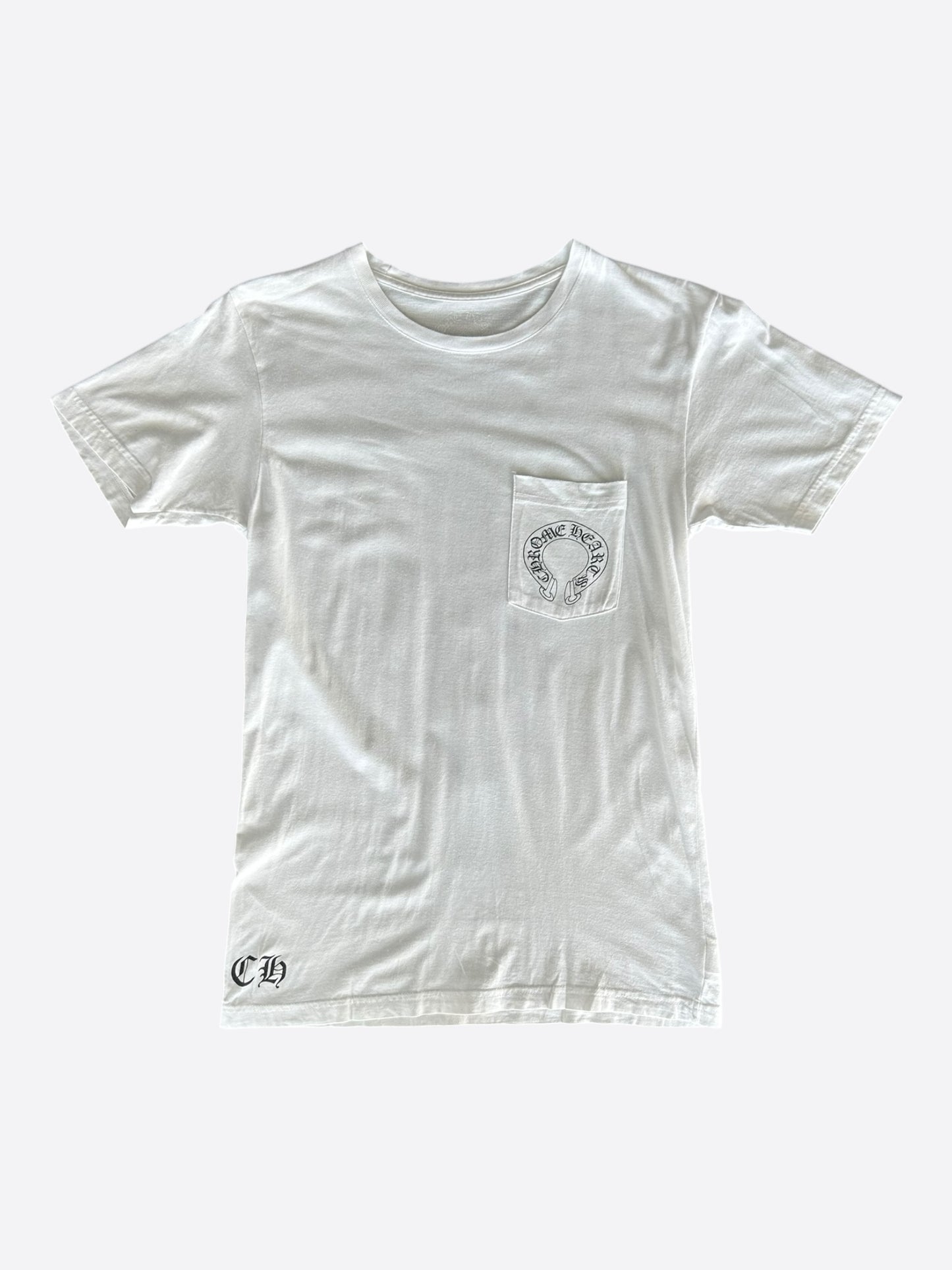 Chrome Hearts White & Black Malibu Cross Logo T-Shirt