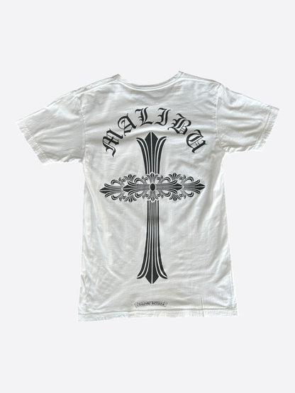 Chrome Hearts White & Black Malibu Cross Logo T-Shirt