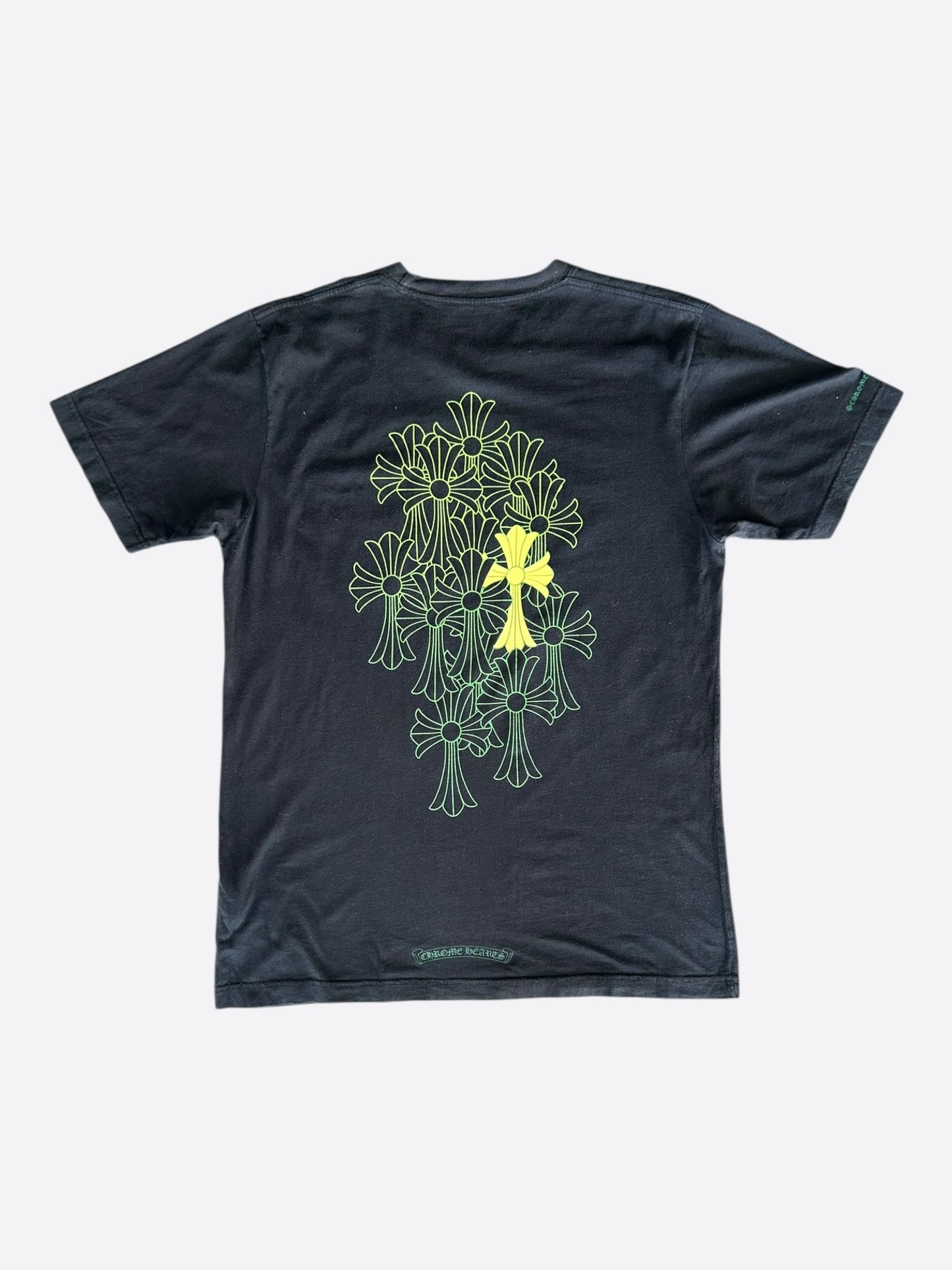Chrome Hearts Black & Green Cemetery Cross Logo T-Shirt