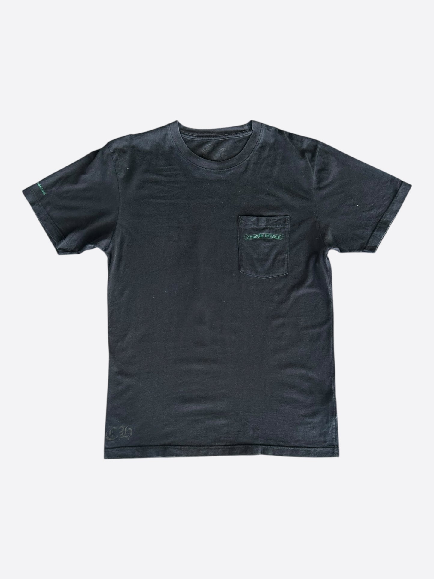 Chrome Hearts Black & Green Cemetery Cross Logo T-Shirt